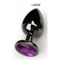 X-CITE GEM - GUN METAL ALLOY BUTT PLUG LARGE